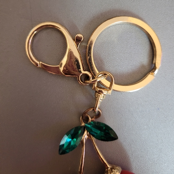 Red Cherry Keychain Bag Charm - Picture 3 of 6